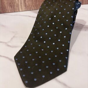 Ike Behar Black Tie with Blue Polka Dots